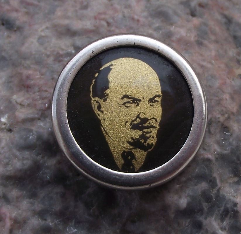 Antique Detailed Lenin Head Soviet Union Russian Leader Communist Pin Badge - Badgecrazy
