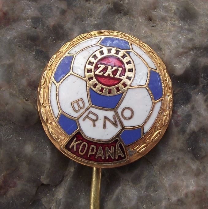 Antique ZKL Bearings Brno Kopana Soccer Football Club Supporters Ball Pin Badge - Badgecrazy