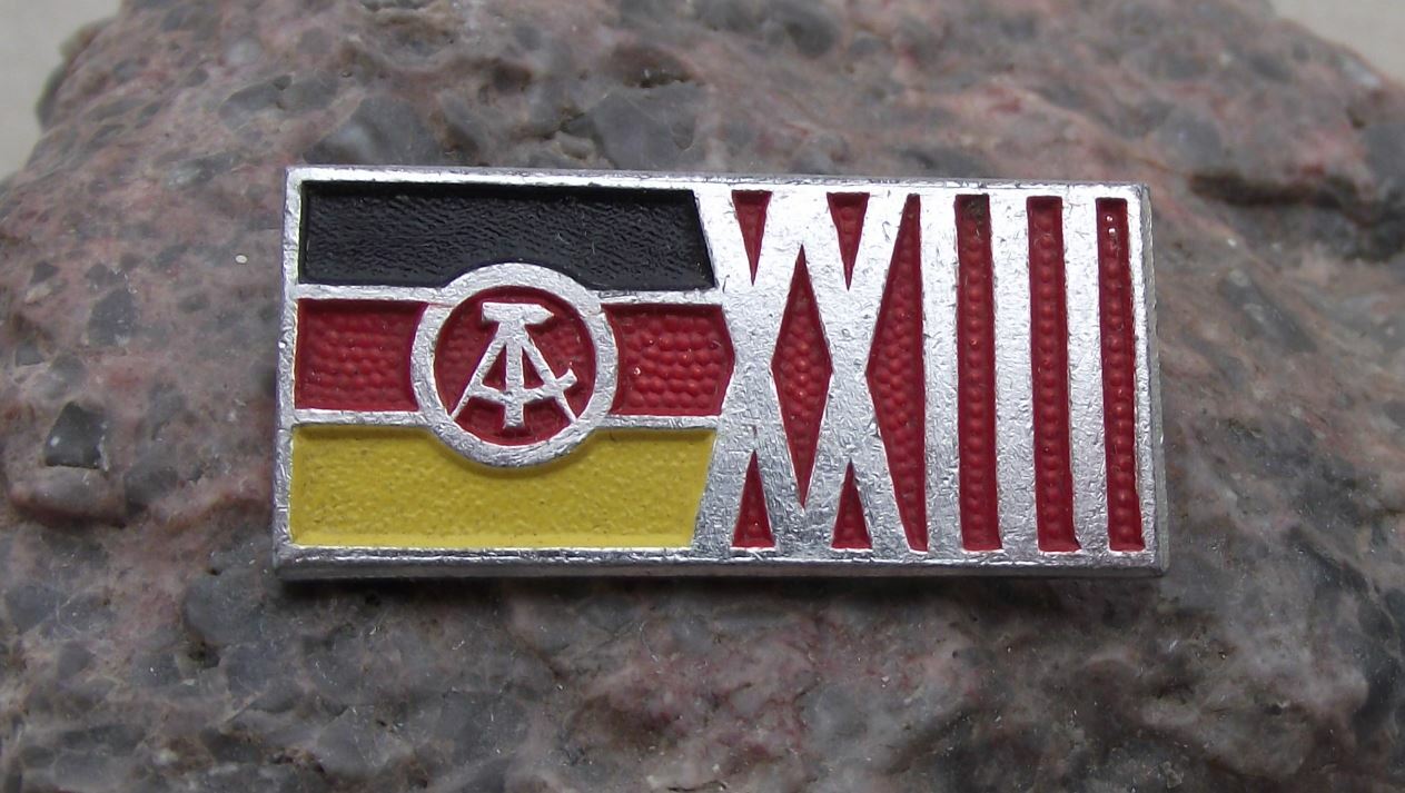 1972 East Germany DDR GDR 23rd Anniversary German GDR Commemorative Pin Badge - Badgecrazy