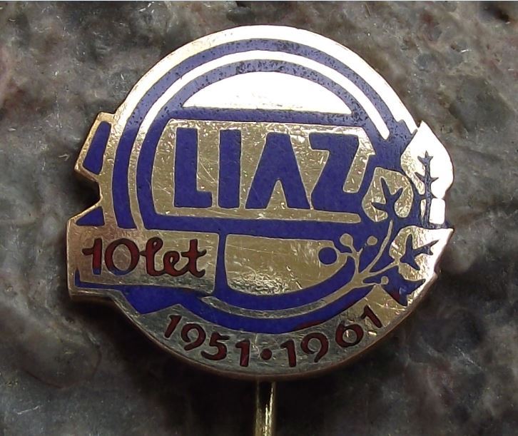 1961 LIAZ Truck Lorry Manufacturuer of Czechoslovakia 10th Anniversary Pin Badge - Badgecrazy