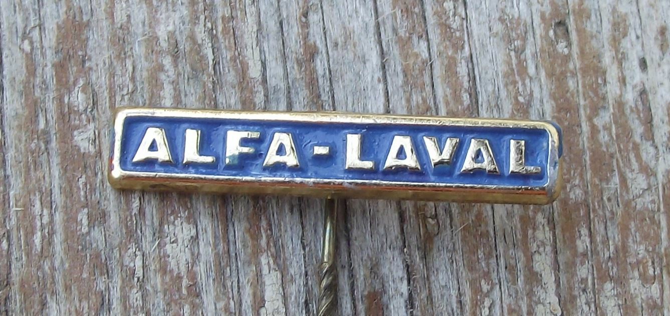 Vintage Alfa Laval Sweden Heavy Equipment Pump Valves Engineering Pin Badge - Badgecrazy