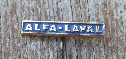 Vintage Alfa Laval Sweden Heavy Equipment Pump Valves Engineering Pin Badge - Badgecrazy