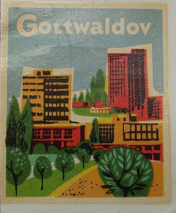 Antique Gottwaldov Zlin Modern Urban Utopia Czechoslovakia City Decal Sticker - Badgecrazy