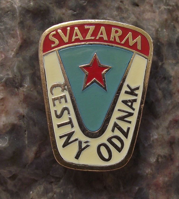 Numbered 2107 Svazarm Czech Army Military Reserves Badge of Honor Honour Pin - Badgecrazy