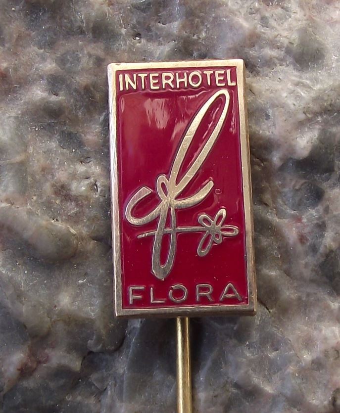 Antique Interhotel Palac Flora Palace Prague Historic Landmark VZP Pin Badge - Badgecrazy