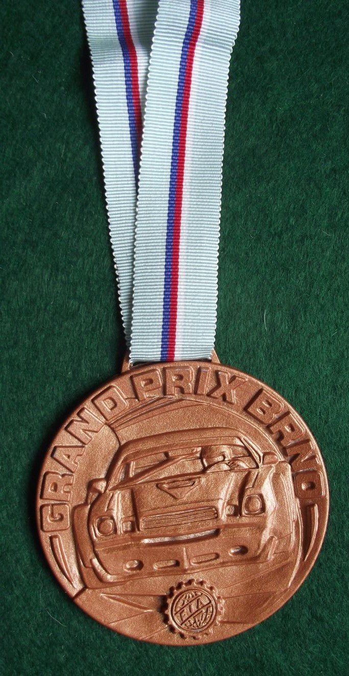 FIA Official Rally Championships Venue Brno Grand Prix Track Ribbon Medal - Badgecrazy