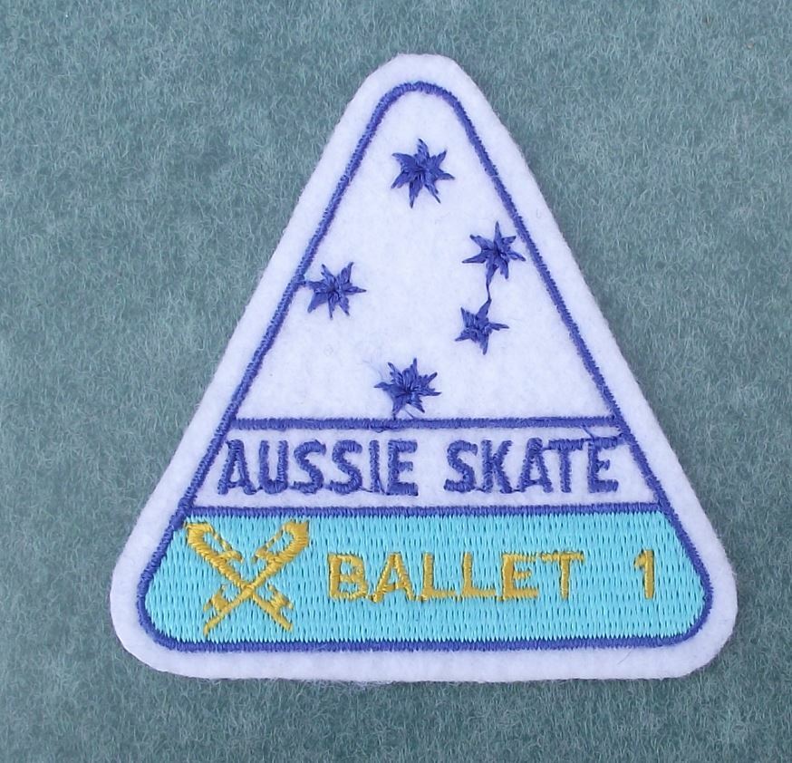 1980s Australia Triangle Aussie Ice Skating Skate Ballet 1 Sew on Clothes Patch - Badgecrazy