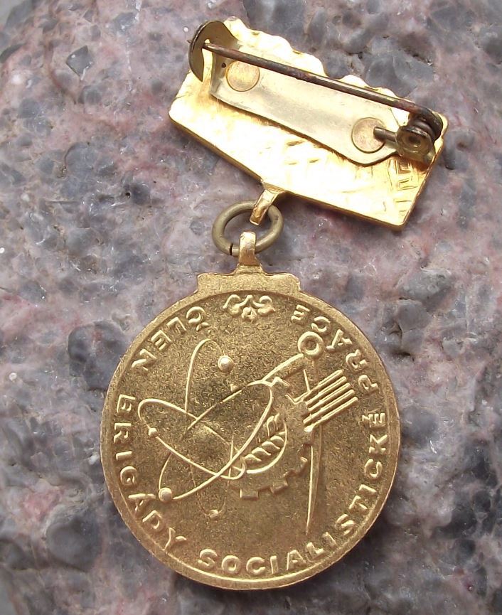 Antique Socialist Workers Brigade BSP Czechoslovakia Gold Medal Award - Badgecrazy