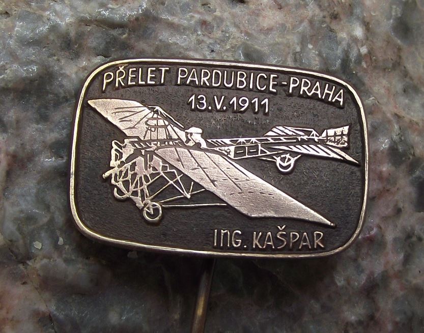 Engineer Kaspar First Czech Flight Aircraft Aviator Aviation Pioneer Pin Badge - Badgecrazy