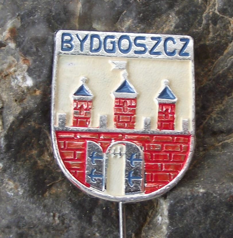 Vintage Bydgoszcz Polish City Poland Heraldic Coat of Arms Pin Badge - Badgecrazy