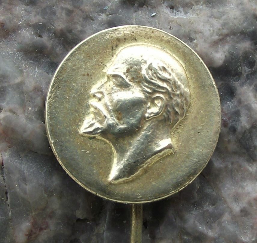 Golden Vladimir Lenin Soviet Union Russian Premier Communist Leader Pin Badge - Badgecrazy