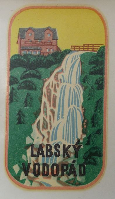 Antique Krkonose Mountain Range Labsky Waterfalls Vodopad Elbfall Decal Sticker - Badgecrazy
