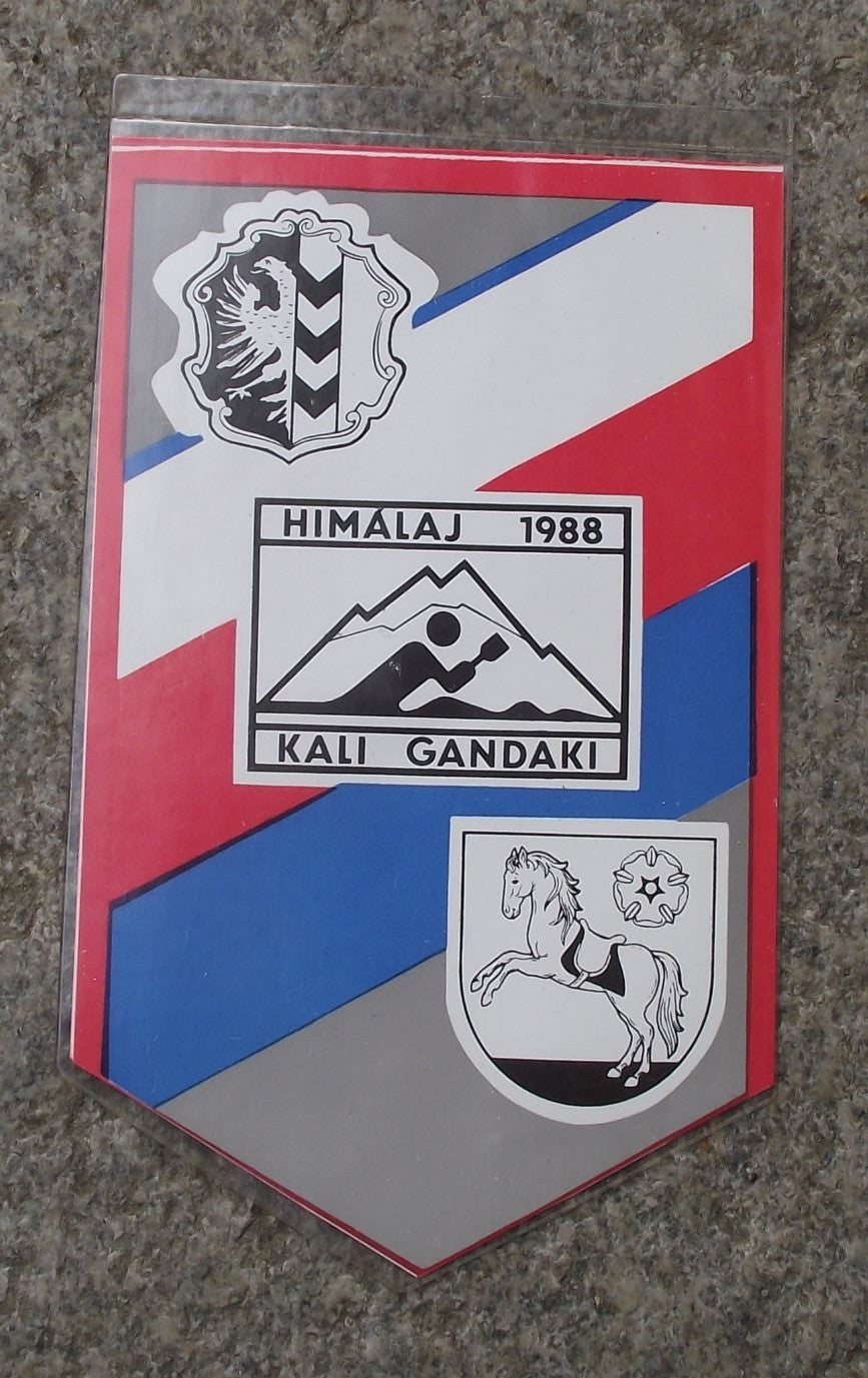 1988 Czech Himalaya Expedition Kali Gandaki Nepal Mountain River Pennant Flag - Badgecrazy
