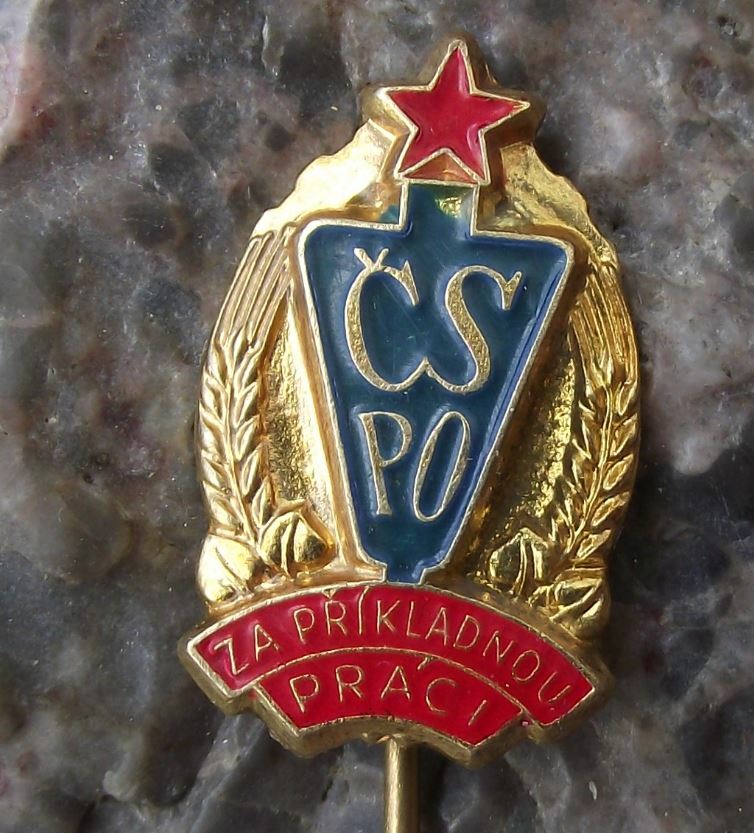 Antique CSPO Czech Fire Fighter Fireman Exceptional Bravery Work Award Pin Badge - Badgecrazy
