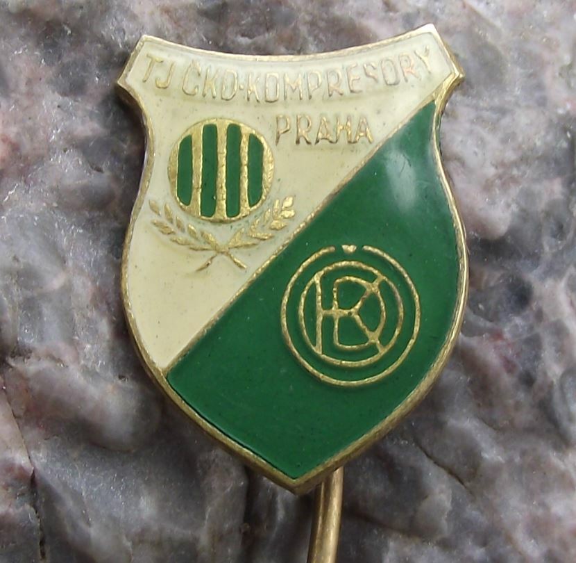 Antique TJ CKD Kompresory Praha Prague Czech Football Club Soccer Pin Badge - Badgecrazy