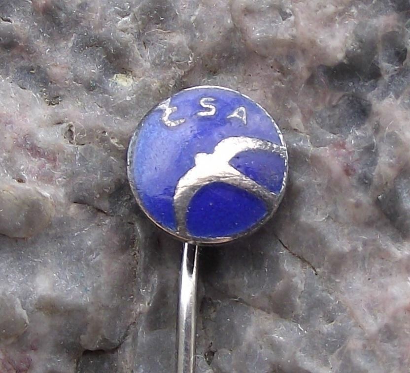 Vintage CSA Czech Airlines Swallow Motif Airliner Aircraft Crest Logo Pin Badge - Badgecrazy