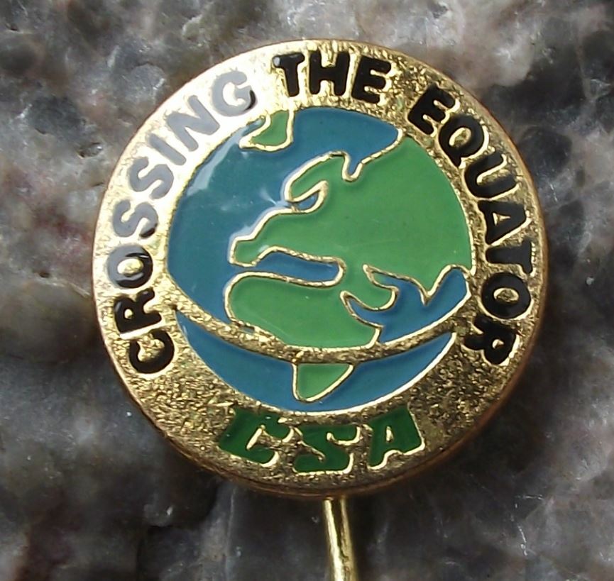 1960 CSA Czech Airlines Flight to Jakarta Crossing Equator Aircraft Pin Badge - Badgecrazy