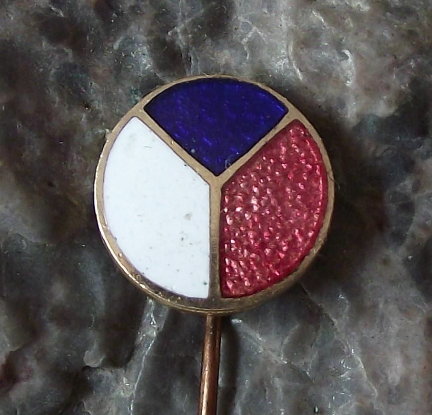 Vintage Czech Republic Czechoslovakia CSSR National Flag Roundel Pin Badge - Badgecrazy