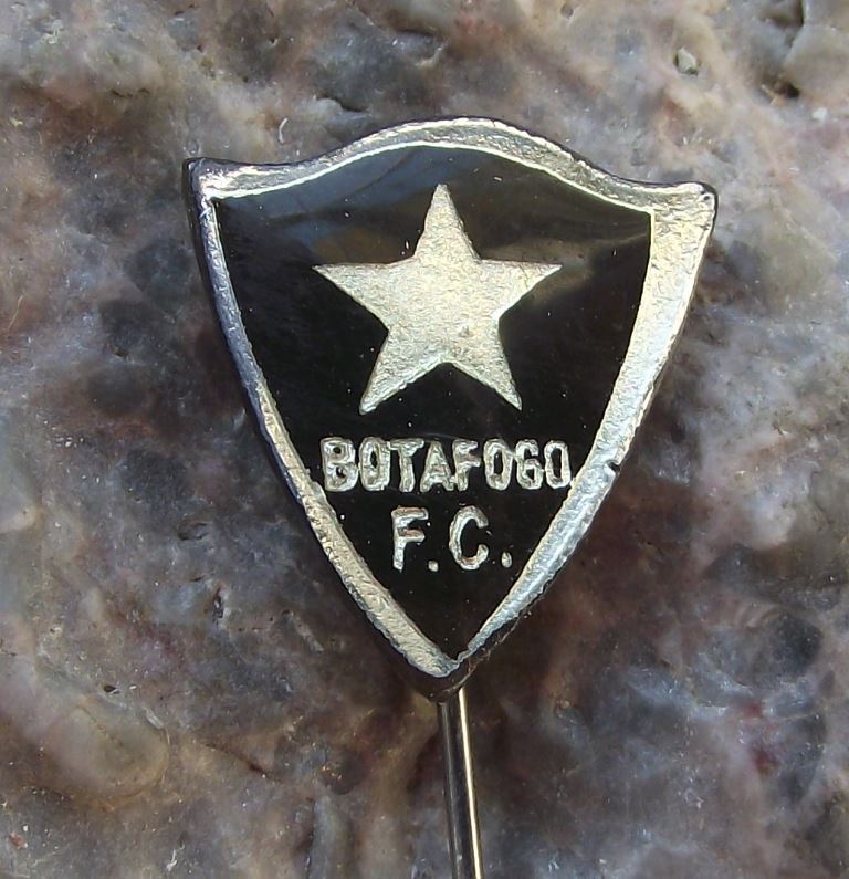 1950s Botafogo de Futebol e Regatas White Star Football Team Crest Pin Badge