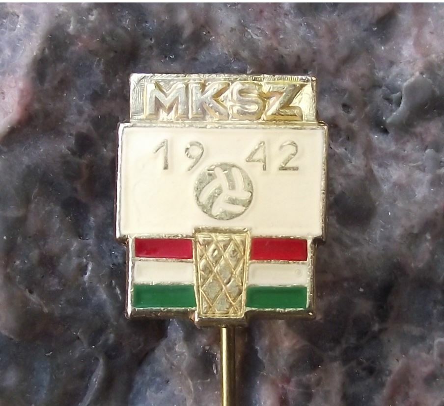 Vintage Basketball Federation Hungary MKSZ Association Members Sports Pin Badge - Badgecrazy