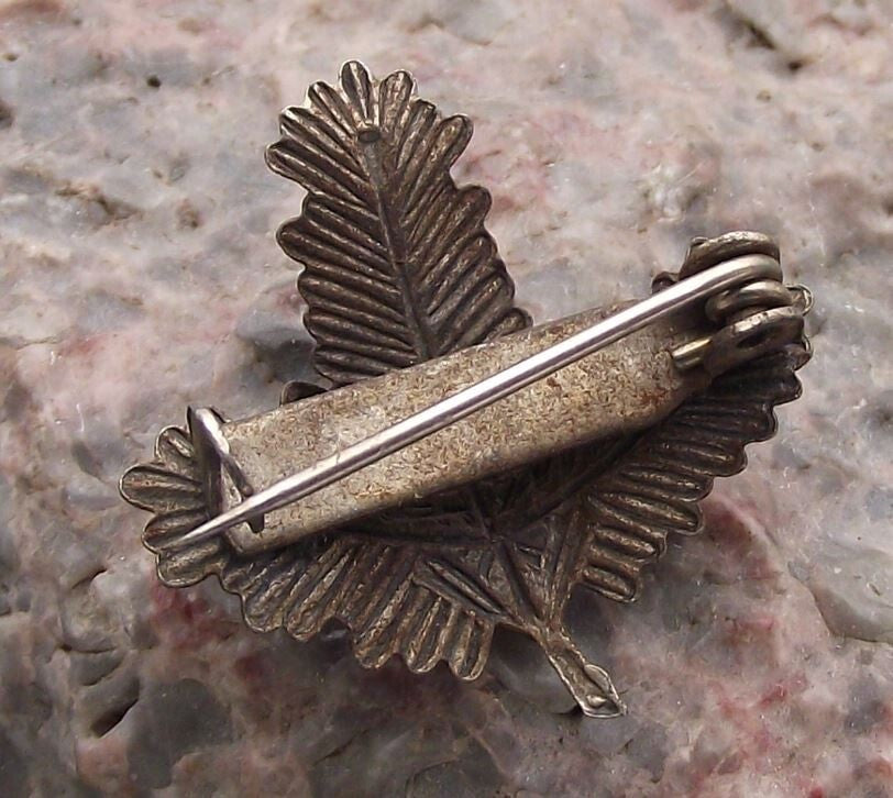Vintage Hunting Association Emblem Pine Cones Fir Tree Clasp Hunters Pin Badge - Badgecrazy