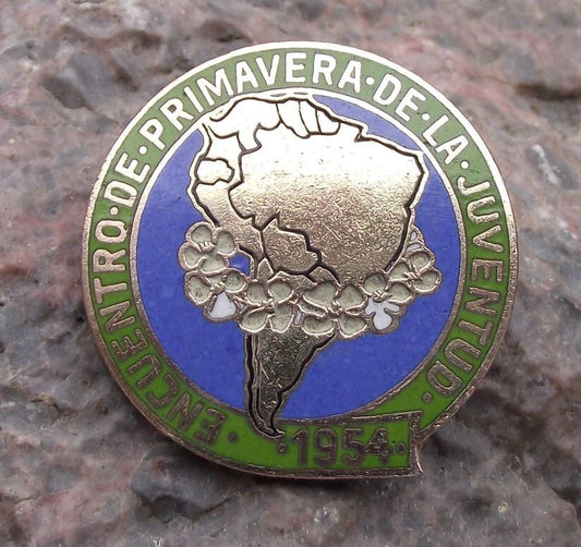 1954 Youth South America Spring Meeting Students Jamboree Pin Badge