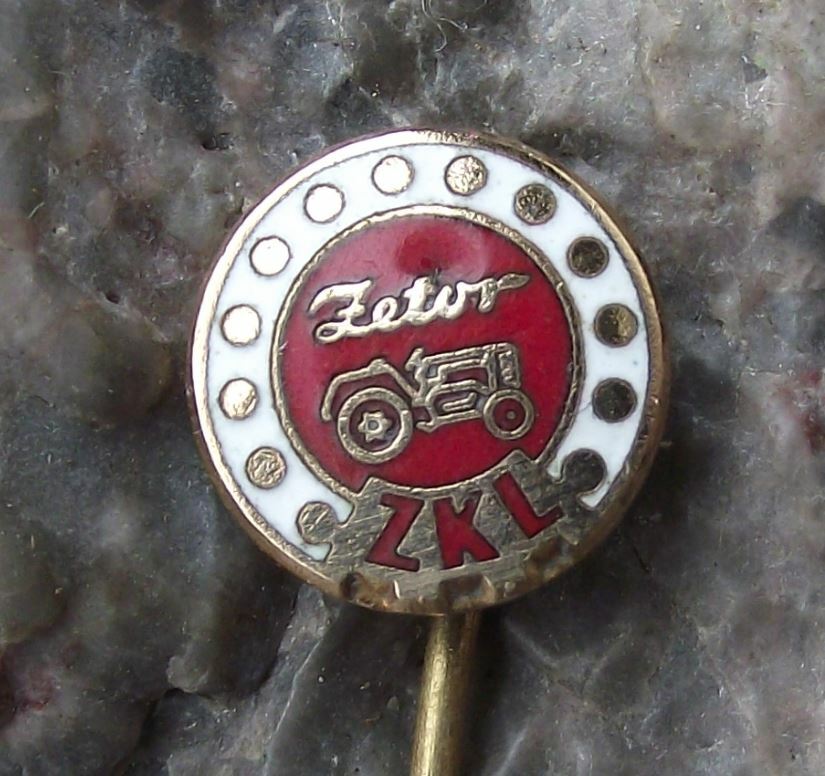 Vintage Zetor Farm Tractors ZKL Ball Bearing Czech Farming Agriculture Pin Badge