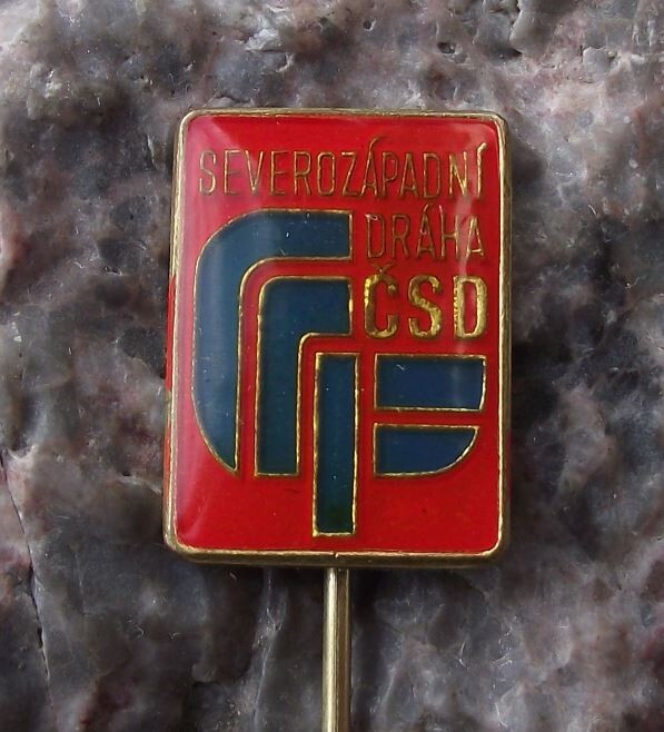 Vintage Czechoslovakia Railway System CSD North West Rail Network Pin Badge - Badgecrazy