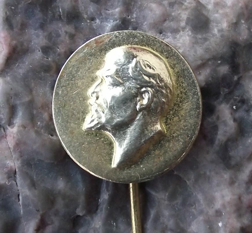 Golden Vladimir Lenin Soviet Union Russian Premier Communist Leader Pin Badge - Badgecrazy