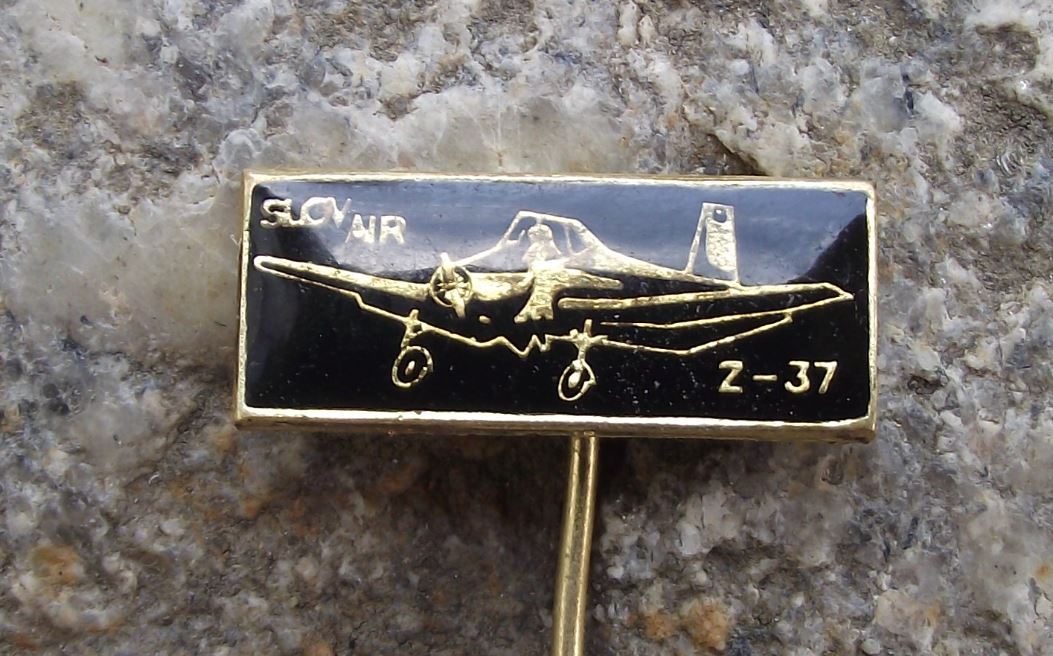Vintage Slov Air Moravan Z-37 Crop Sprayer Aircraft Plane Slovair Pin Badge - Badgecrazy