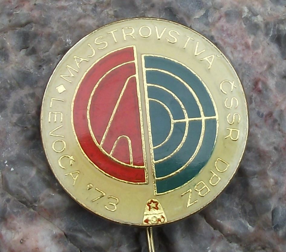 1973 Military Exercise Shooting Championships DPBZ Czechoslovakia Pin Badge - Badgecrazy