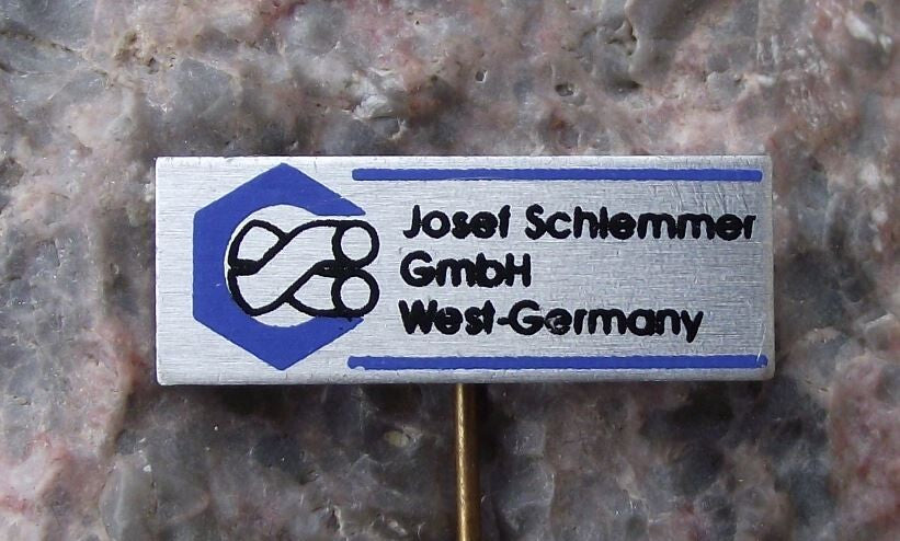 Vintage Josef Schlemmer GmbH West German Cables Company Pin Badge - Badgecrazy