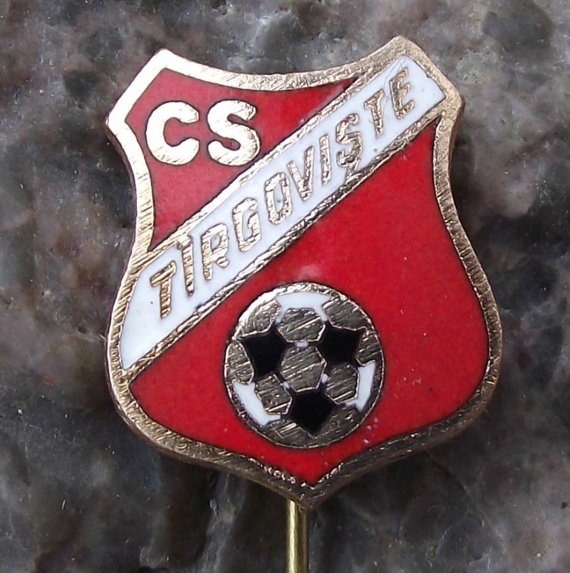 Vintage FCM CS Targoviste Romania Soccer Football Club Shield Pin Badge - Badgecrazy
