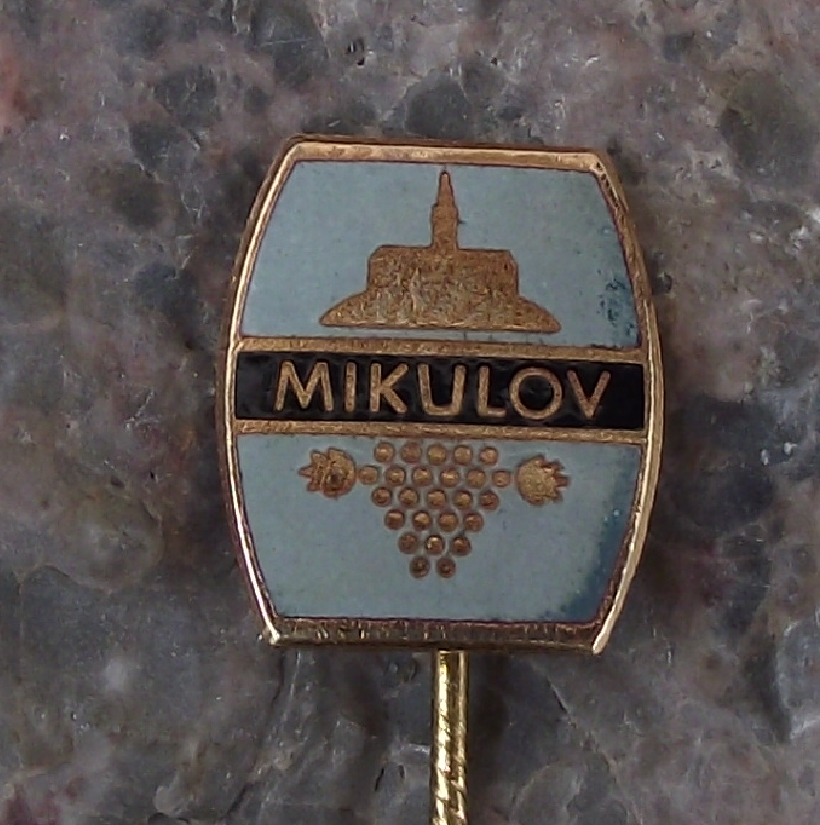 Vintage Mikulov Czechoslovakia Grape Wine Region Bunch of Grapes Pin Badge - Badgecrazy