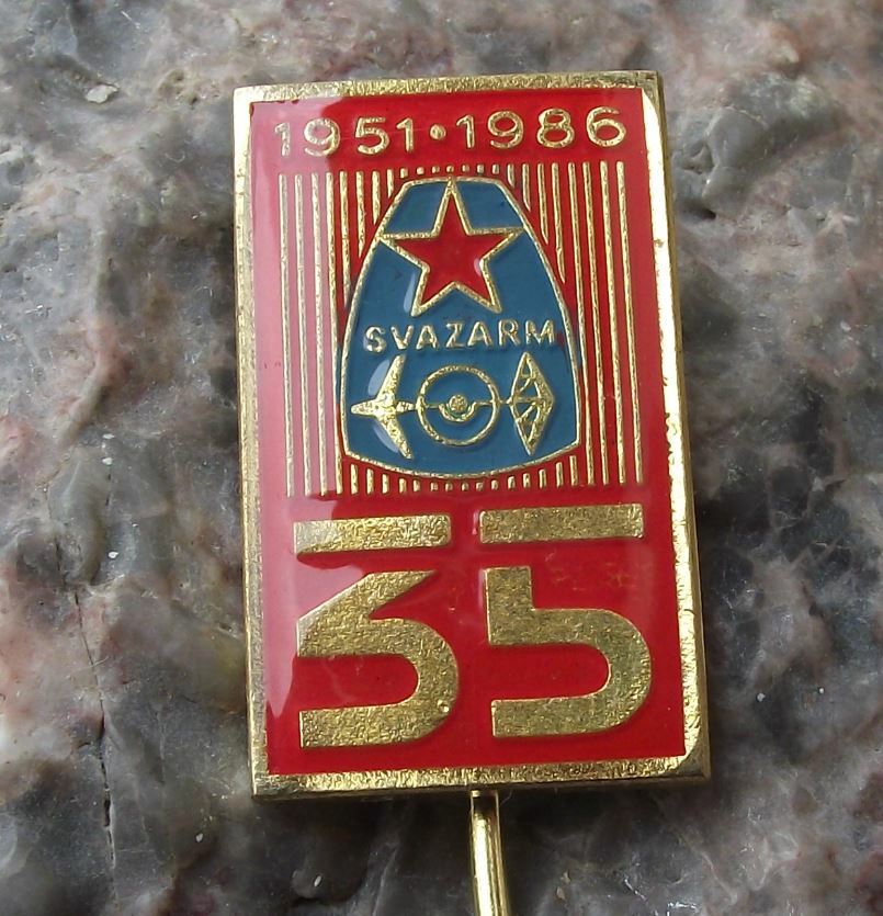 1986 Svazarm Czech Army Reserve 35th Anniversary Military Paramilitary Pin Badge - Badgecrazy