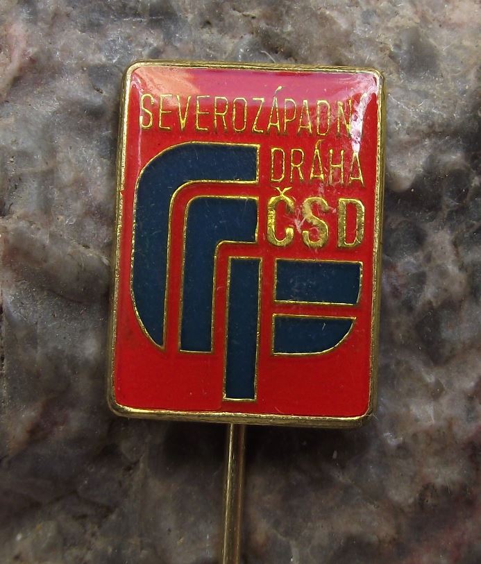 Vintage Czechoslovakia Railway System CSD North West Rail Network Pin Badge - Badgecrazy