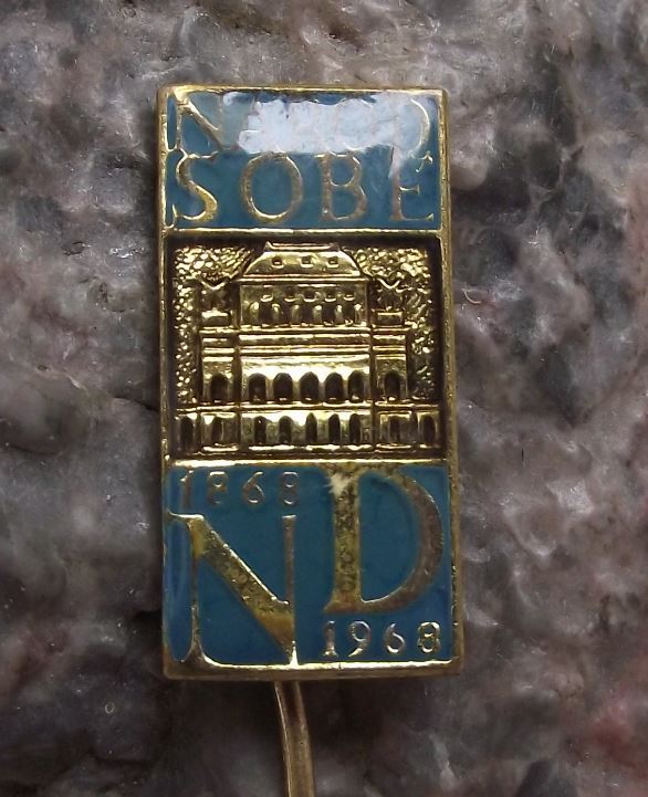 1968 Czech National Theatre Theater Prague Narodni Divadlo Pin Badge - Badgecrazy