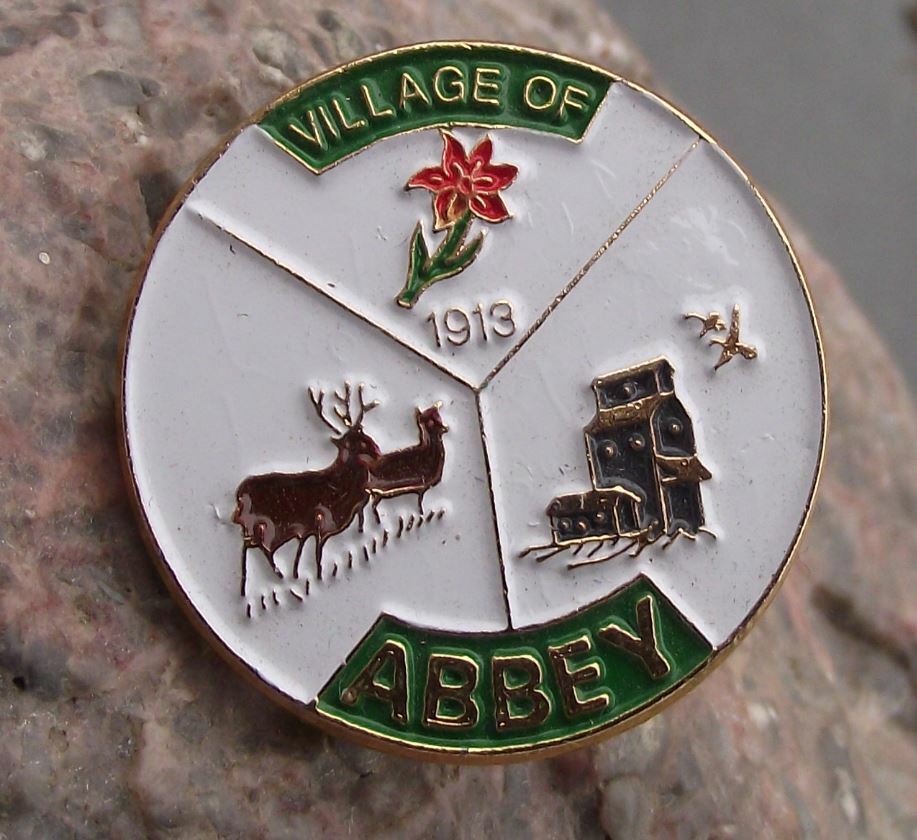 Village of Abbey Saskatchewan Canada Wood Lily Reindeer Canadian Pin Badge - Badgecrazy