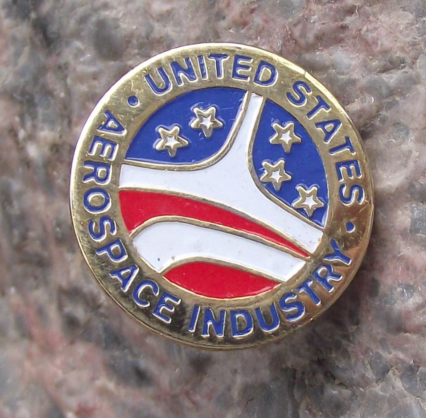 United States Aerospace Industry USA Aviation Space Military Defense Pin Badge - Badgecrazy