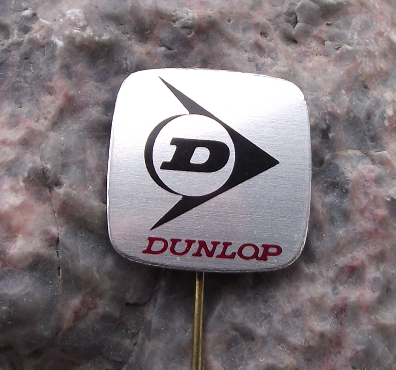 Vintage Dunlop British Rubber and Motorsports Advertising Company Pin Badge - Badgecrazy