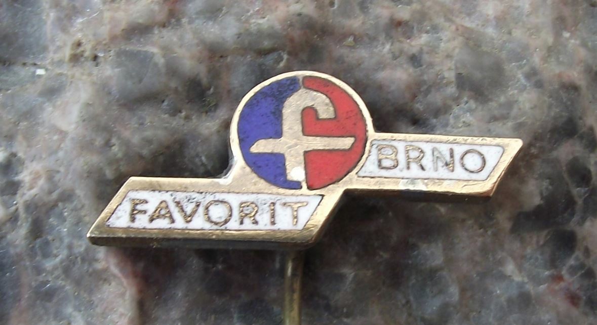 Vintage Favorit Brno F logo Bicycles Bikes Czechoslovakia Cycling Pin Badge - Badgecrazy