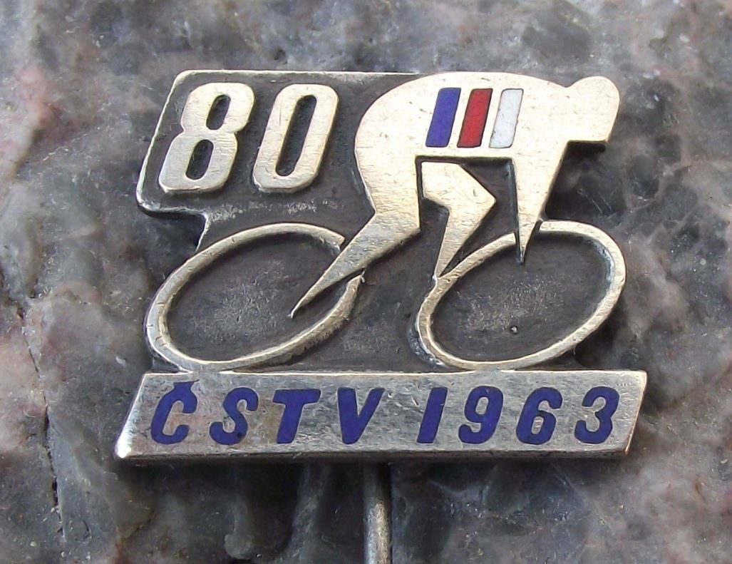1963 Czech Cycle Cycling Association Bicycle Club 80th Anniversary Pin Badge - Badgecrazy