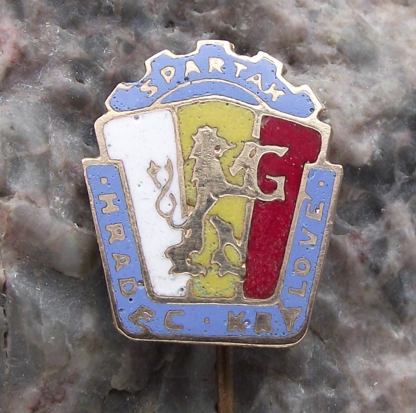 Antique Spartak Hradec Kralove Football Club Czechoslovakia Soccer Pin Badge - Badgecrazy