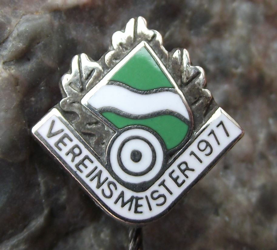 1977 Rheinland Shooting German Defence Association Club Champion Award Pin Badge - Badgecrazy