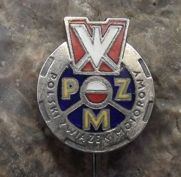 Polish Motorsports Association Poland PZM Polski Zwiazek Motorowy MX Pin Badge - Badgecrazy