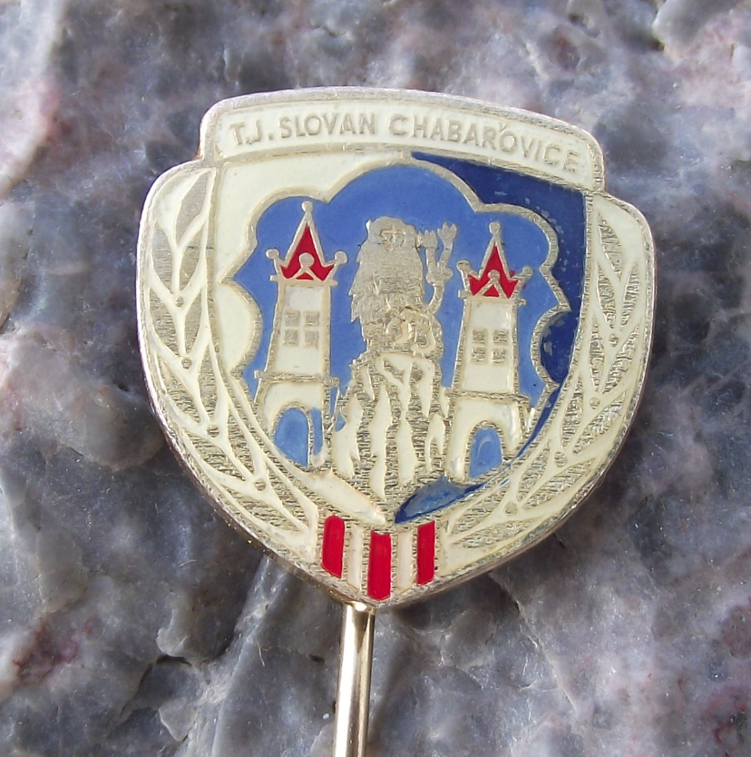 Vintage TJ FK Slovan Chabarovice Czech Football Soccer Club Fan Pin Badge - Badgecrazy