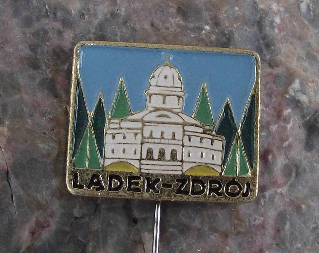 Vintage Ladek Zdroj Landek Klodzko Poland Spa Town Polish Pin Badge - Badgecrazy