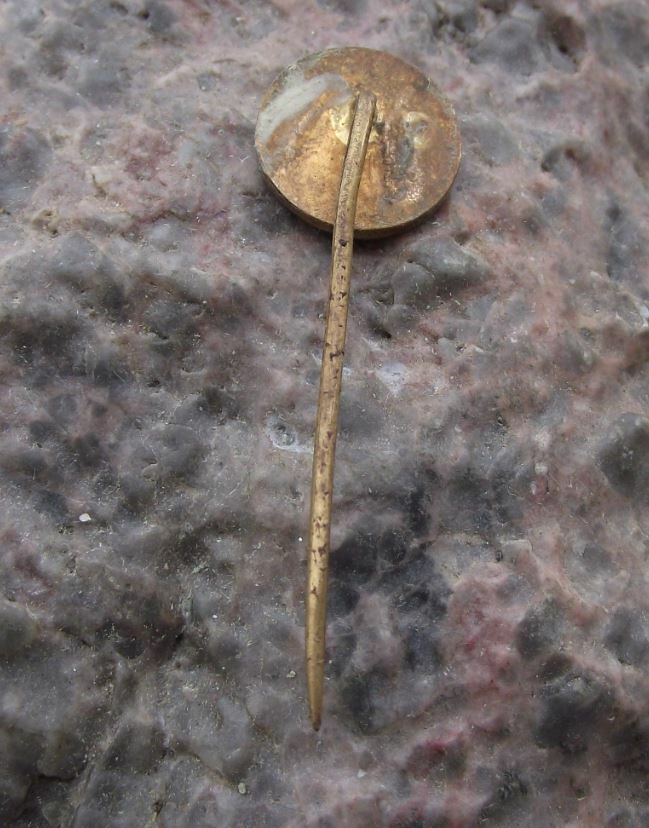 Piestany Man Breaking Walking Stick Crutch Healing Spa Slovakia Pin Badge - Badgecrazy