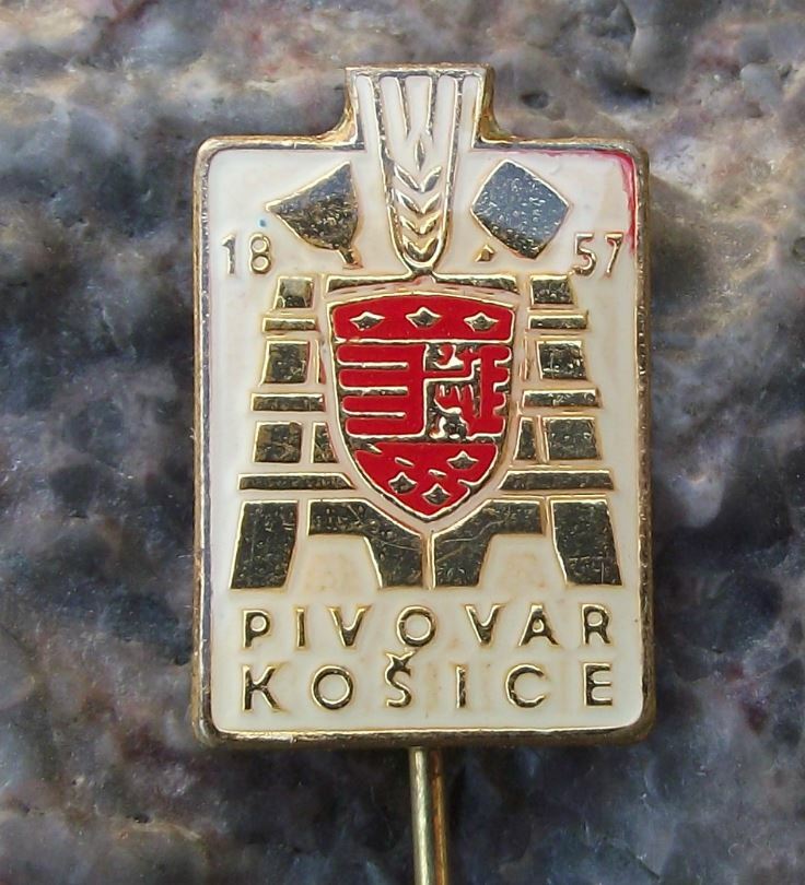 Pivovar Kosice 1857 Czechoslovakia Beer Lager Brewery Castle Crest Pin Badge - Badgecrazy