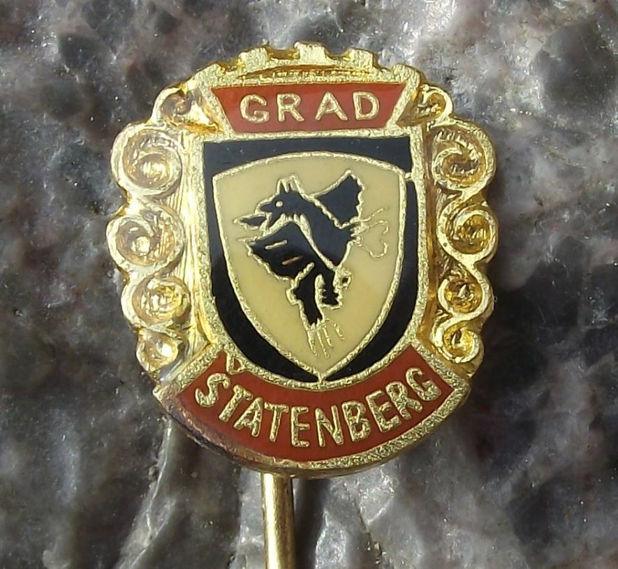 Antique Grad Statenberg Castle Slovenia Coat of Arms Heraldic Crest Pin Badge - Badgecrazy